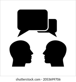 Chat, speak sign, talk icon Communication concept on white background