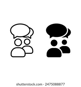 Chat, speak sign, talk icon Communication concept color editable