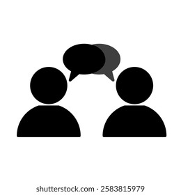 Chat, speak sign, talk icon, simple flat style, illustration, logo sign symbol pictogram template, for ui or ux isolated on white for mobile app, editable