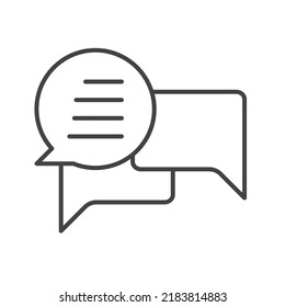 Chat and Spech Bubble icons  symbol vector elements for infographic web