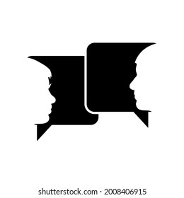 Chat and Spech Bubble or voice icons. Isolated vector illustration on a blank background that can be edited and changed color.