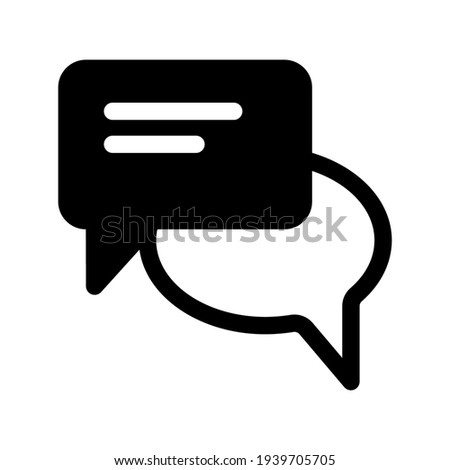 Chat and Spech Bubble or voice icons.  Isolated vector illustration on a blank background that can be edited and changed color.