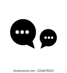 Chat, Sprache, Blase, Chat Symbol auf weißem Hintergrund..eps