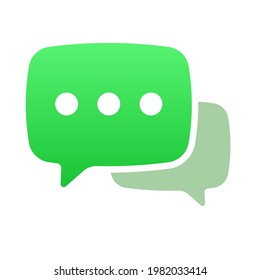 Chat speech bubble color icon. Message symbol, vector illustration.