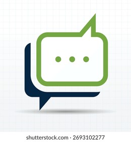 Icono de diseño de burbuja de discurso de chat. Burbuja del discurso del chat con el fondo blanco