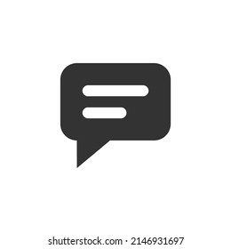 Chat speech bubble and dialog balloon filled style vector icon