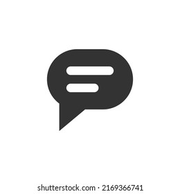 Chat speech bubble and dialog balloon filled style vector icon