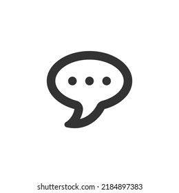 Chat speech bubble and dialog balloon line style vector icon