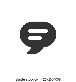Chat speech bubble and dialog balloon filled style vector icon