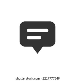 Chat speech bubble and dialog balloon filled style vector icon