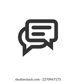 Chat speech bubble and dialog balloon line style vector icon
