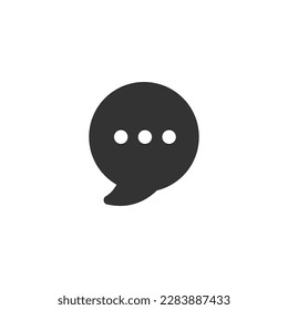 Chat speech bubble and dialog balloon filled style vector icon