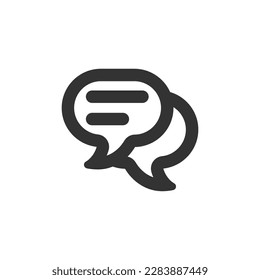 Chat speech bubble and dialog balloon line style vector icon