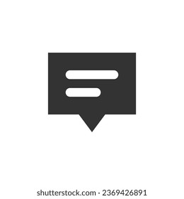 Chat speech bubble and dialog balloon filled style vector icon