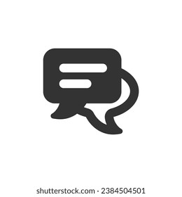 Chat speech bubble and dialog balloon filled style vector icon