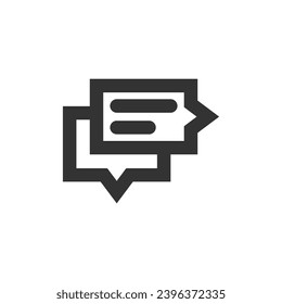 Chat speech bubble and dialog balloon line style vector icon