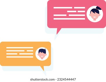 chat speech bubble discussion vector design