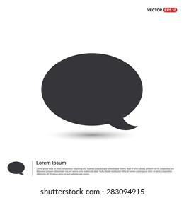 Chat Speech Bubble Icon - abstract logo type icon - isometric white background. Vector illustration