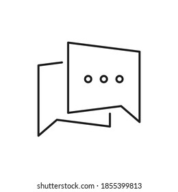 Diseño de iconos de la burbuja de la voz del chat aislado en fondo blanco