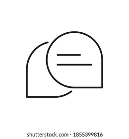Diseño de iconos de la burbuja de la voz del chat aislado en fondo blanco