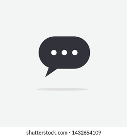Chat speech bubble icon. Message sign vector illustration