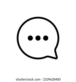 Chat speech bubble icon. New message. Vector EPS 10. Isolated on white background.