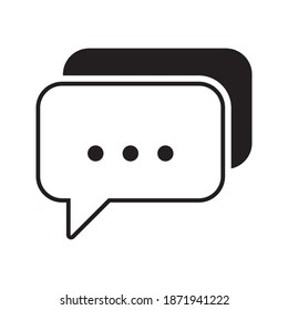 Chat and Speech Bubble icon on White Background. Vector. eps 10