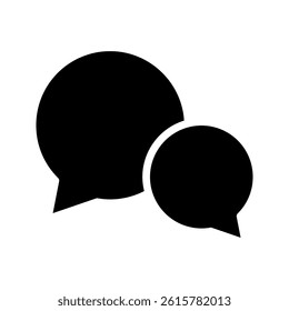 Chat and Speech Bubble icon on white background