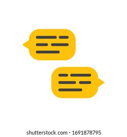 Chat speech bubble icon. Online conversation dialogue symbol.