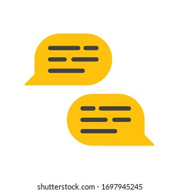 Icono de burbuja del discurso de chat. Símbolo de diálogo de conversación en línea.