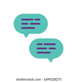 Icono de burbuja del discurso de chat. Símbolo de diálogo de conversación en línea.
