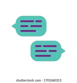 Chat speech bubble icon. Online conversation dialogue symbol.