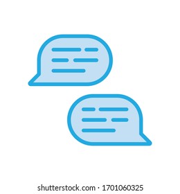 Chat speech bubble icon. Online conversation dialogue symbol.