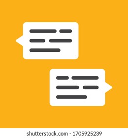 Icono de burbuja del discurso de chat. Símbolo de diálogo de conversación en línea.
