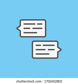 Chat speech bubble icon. Online conversation dialogue symbol.