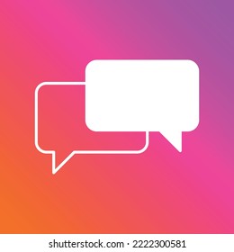 Chatten Sie eine Sprechblase Symbol. Senden Sie Nachrichtensymbole und -symbole.