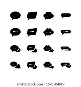 Chat and Speech Bubble icon set vector illustration logo template for many purpose. Isolated on white background.