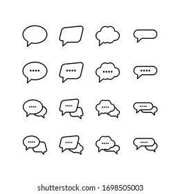 Chat and Speech Bubble icon set vector illustration logo template for many purpose. Isolated on white background.