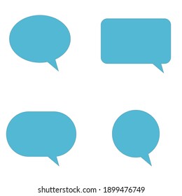 Chat and speech bubble icon set flat design