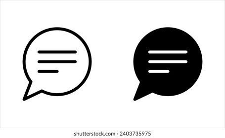 Chat and Speech Bubble icon set, vector logo template for many purpose. vector illustration on white background