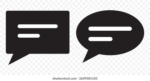 Chat and Speech Bubble icon set vector illustration logo template for many purpose. Isolated on Transparent background. 