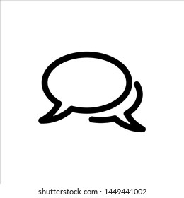 Chat Speech Bubble icon. symbol of comment or message with trendy flat line style icon for web site design, logo, app, UI isolated on white background. vector illustration eps 10