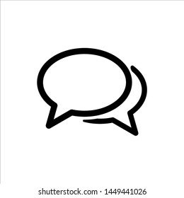 Chat Speech Bubble icon. symbol of comment or message with trendy flat line style icon for web site design, logo, app, UI isolated on white background. vector illustration eps 10