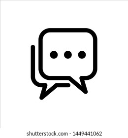 Chat Speech Bubble icon. symbol of comment or message with trendy flat line style icon for web site design, logo, app, UI isolated on white background. vector illustration eps 10