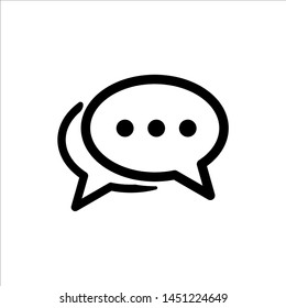 Chat Speech Bubble Icon. Symbol Of Comment Or Message With Trendy Flat Line Style Icon For Web Site Design, Logo, App, UI Isolated On White Background. Vector Illustration Eps 10