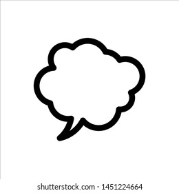 Chat Speech Bubble icon. symbol of comment or message with trendy flat line style icon for web site design, logo, app, UI isolated on white background. vector illustration eps 10