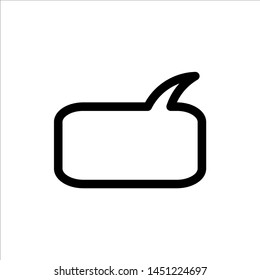 Chat Speech Bubble icon. symbol of comment or message with trendy flat line style icon for web site design, logo, app, UI isolated on white background. vector illustration eps 10