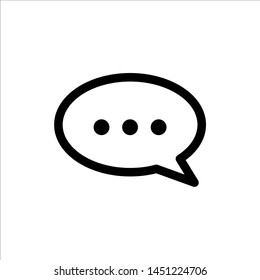 Chat Speech Bubble icon. symbol of comment or message with trendy flat line style icon for web site design, logo, app, UI isolated on white background. vector illustration eps 10