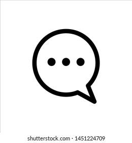 Chat Speech Bubble Icon. Symbol Of Comment Or Message With Trendy Flat Line Style Icon For Web Site Design, Logo, App, UI Isolated On White Background. Vector Illustration Eps 10