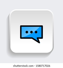 Chat Speech Bubble icon. symbol of comment or message with trendy filled line style icon for web site design, logo, app, UI isolated on white background. vector illustration eps 10